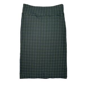 Margaret M Pencil Skirt Womens S Small Houndstooth Pull On Stretch Kick Pleat